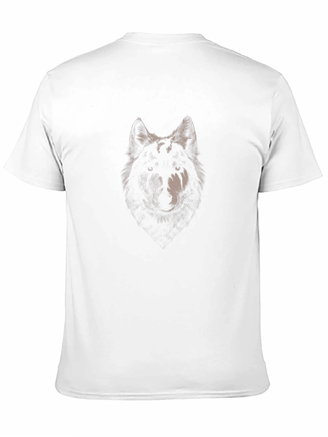 Wolf Graphic Print T-Shirt - Black