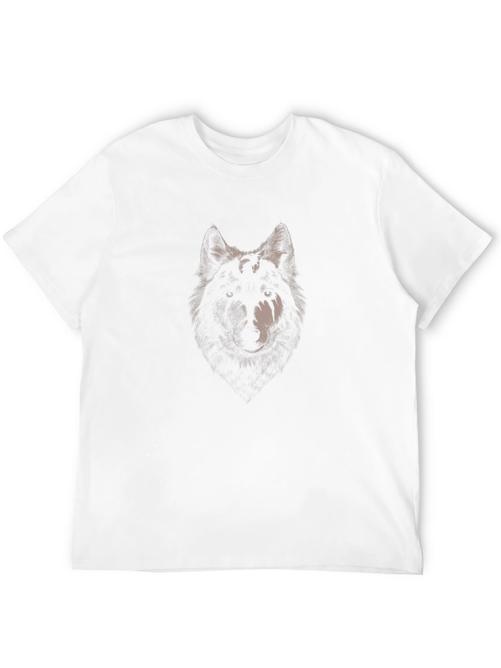 Wolf Graphic Print T-Shirt - Black