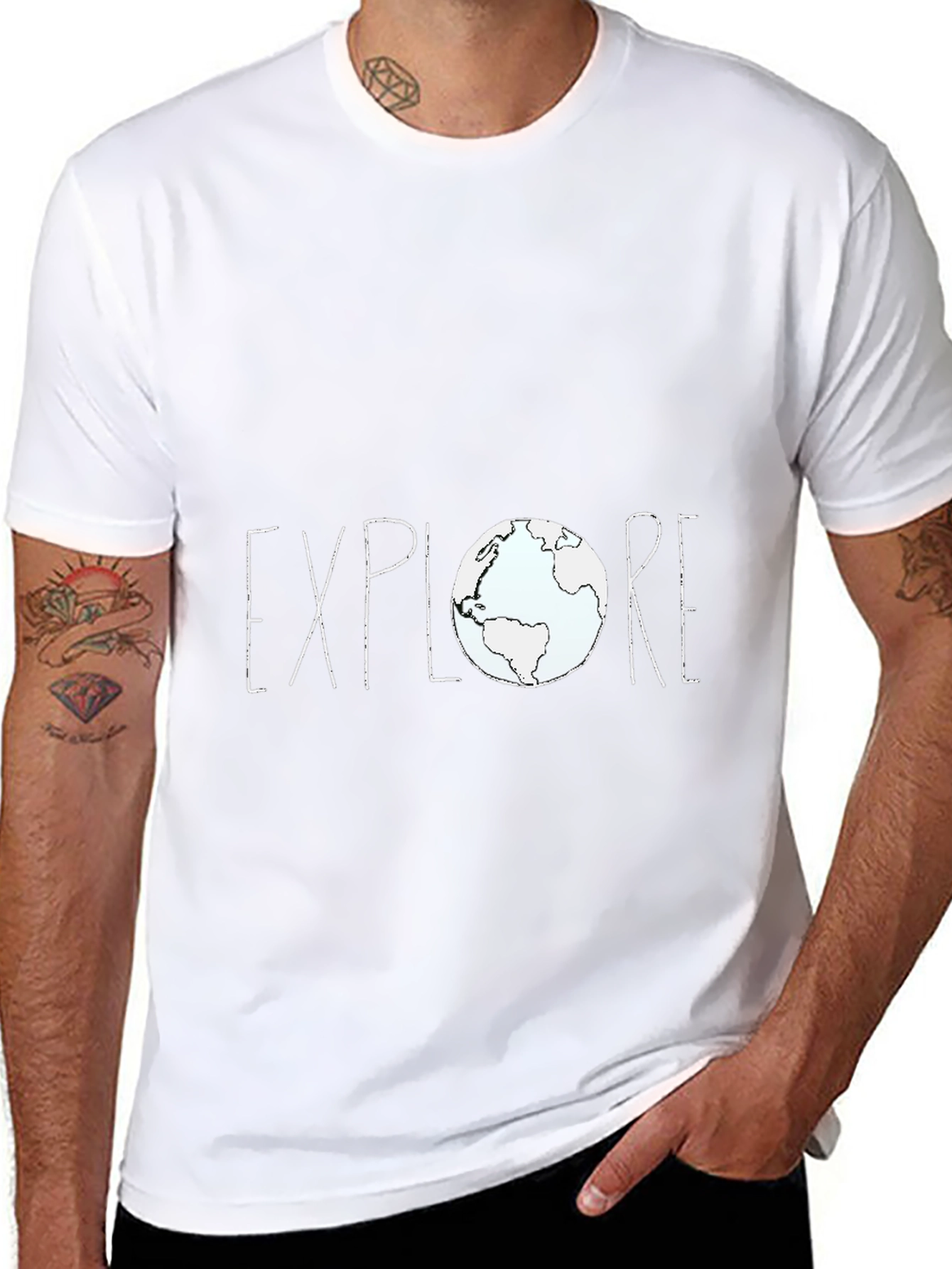 Explore Earth Graphic Tee - Black