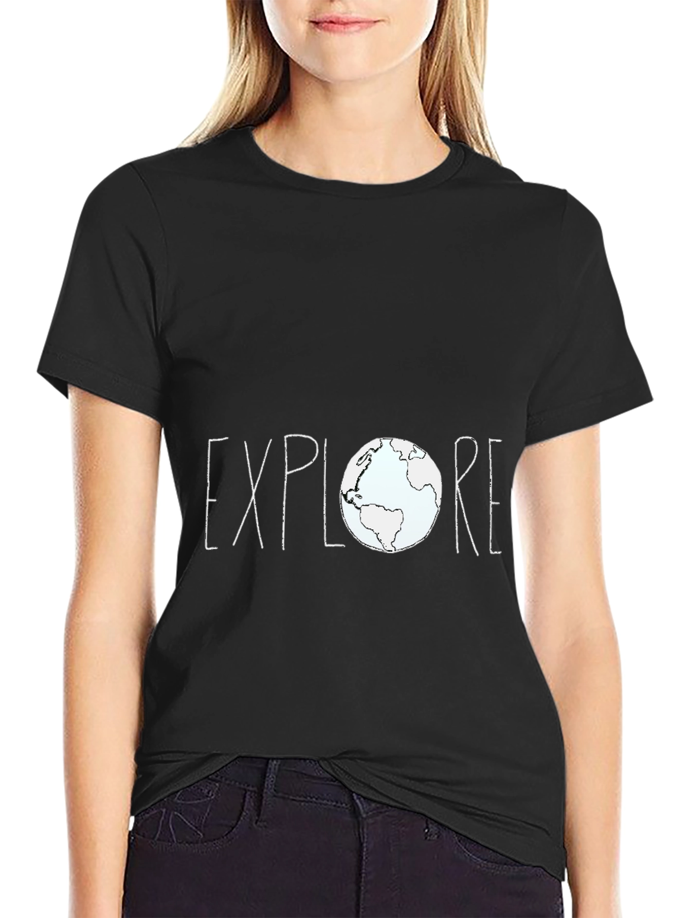 Explore Earth Graphic Tee - Black