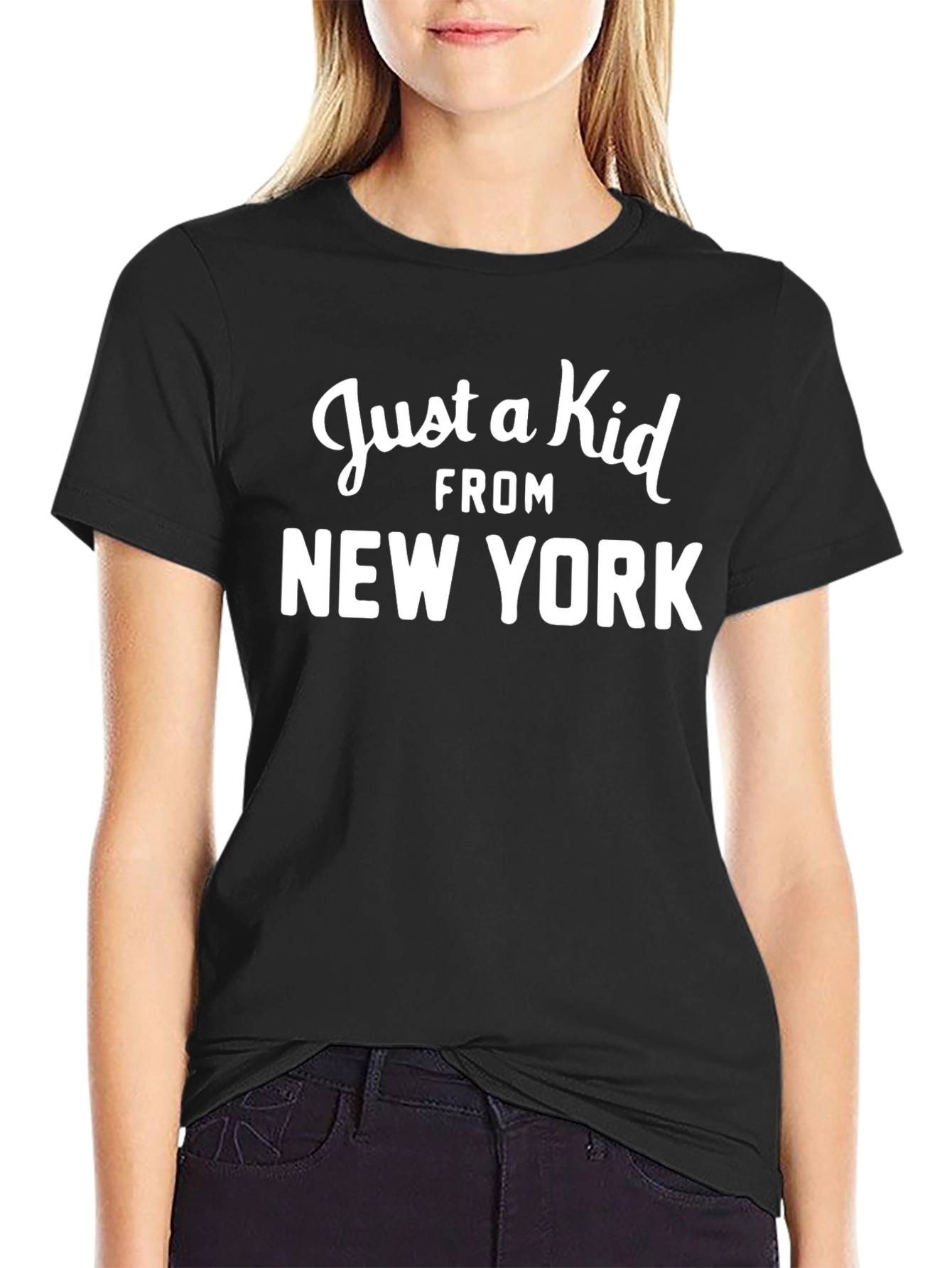Just a Kid From New York Black T-Shirt