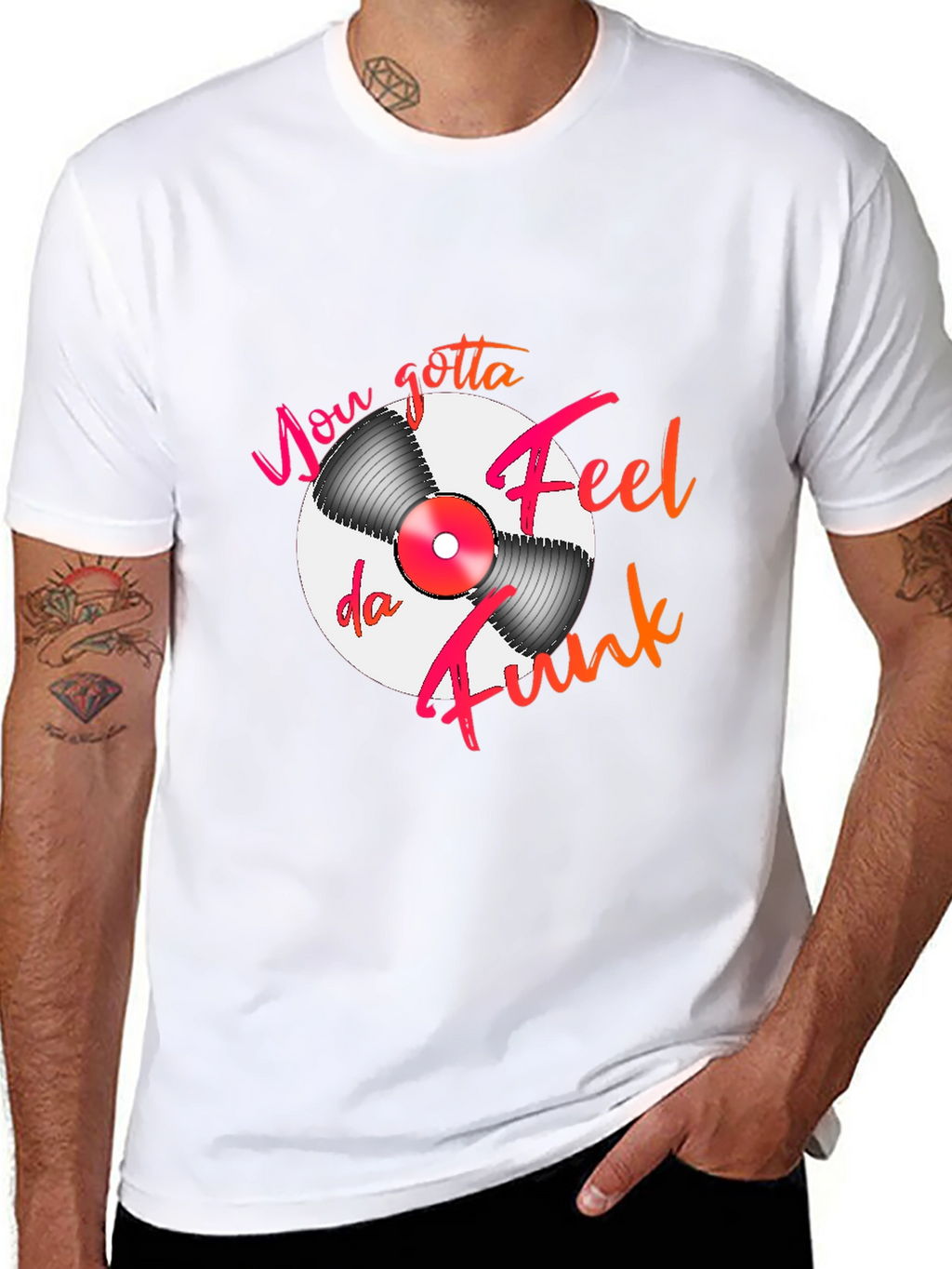 Feel Da Funk Graphic T-Shirt - Black
