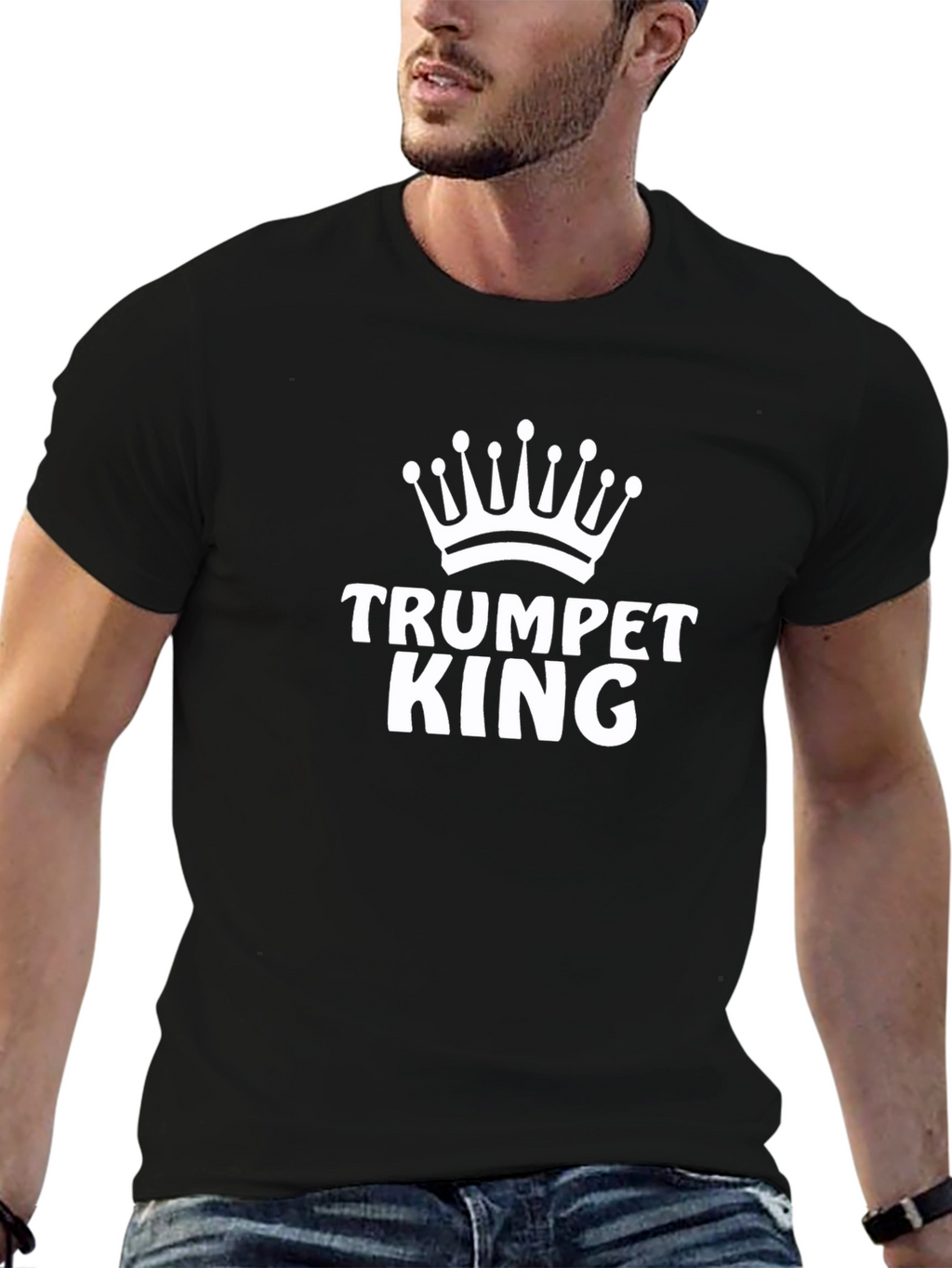 Trumpet King Graphic T-Shirt - Musical Instrument Tee
