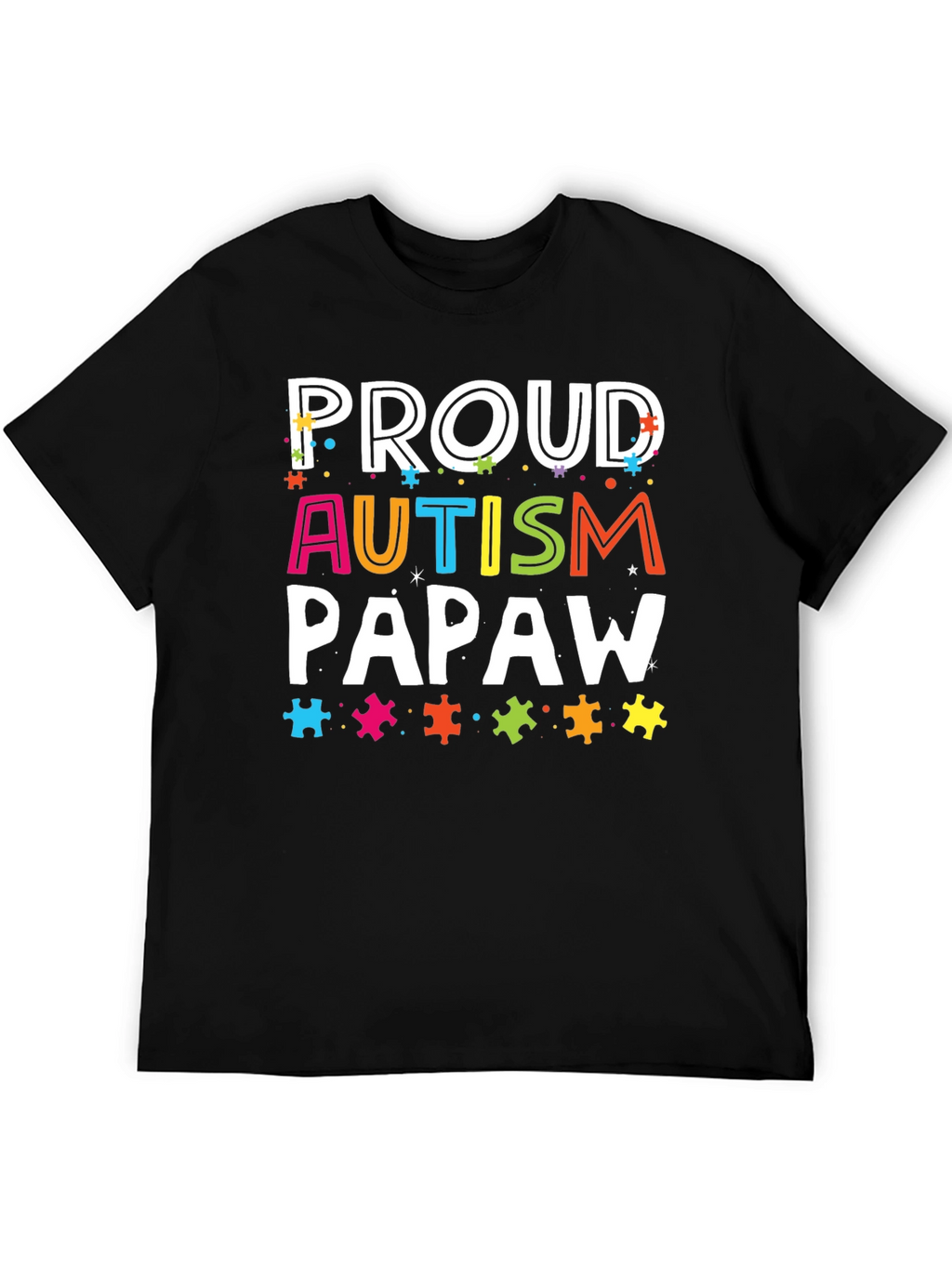 Proud Autism Papaw T-Shirt - Awareness Support Tee