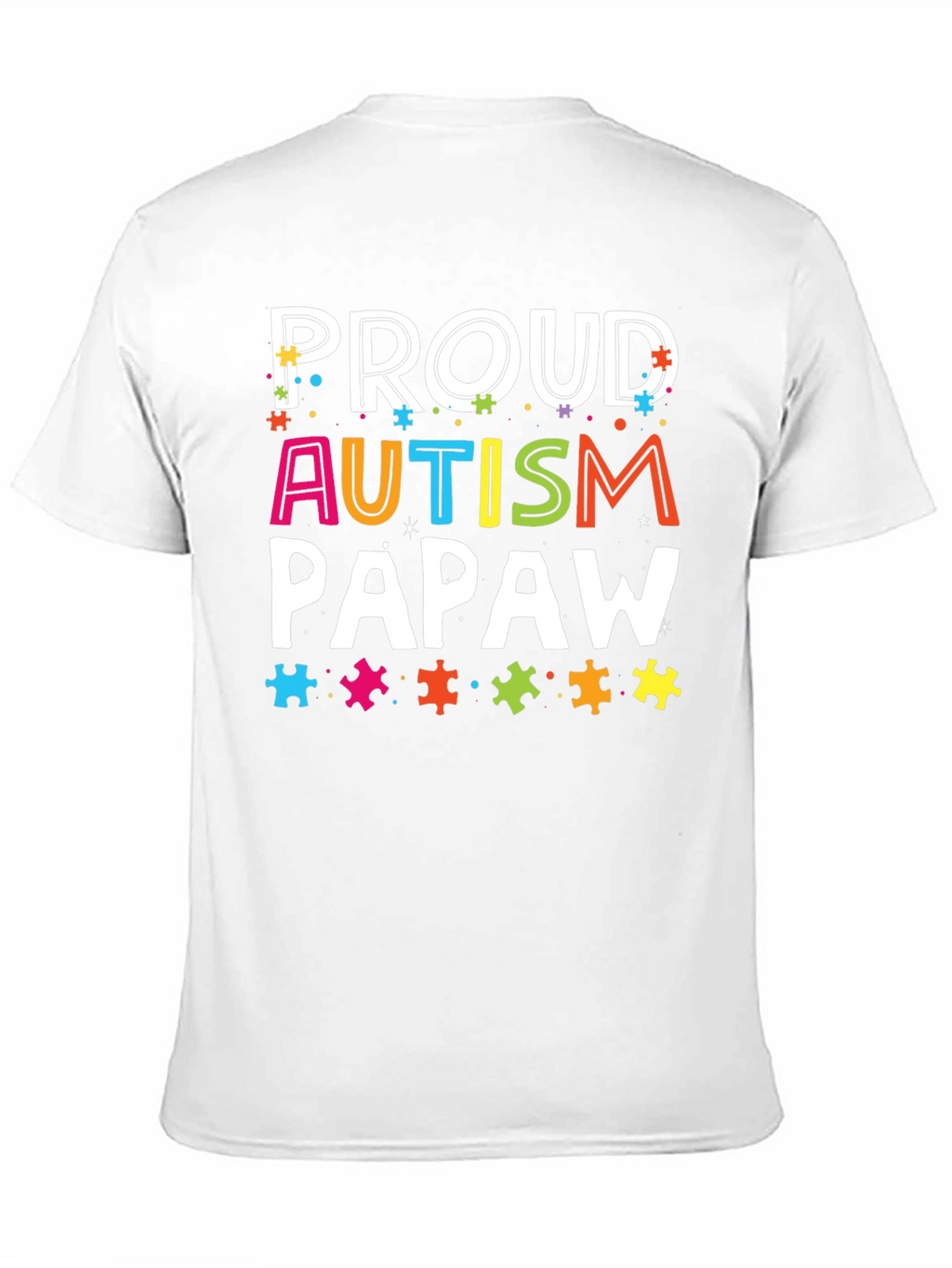 Proud Autism Papaw T-Shirt - Awareness Support Tee