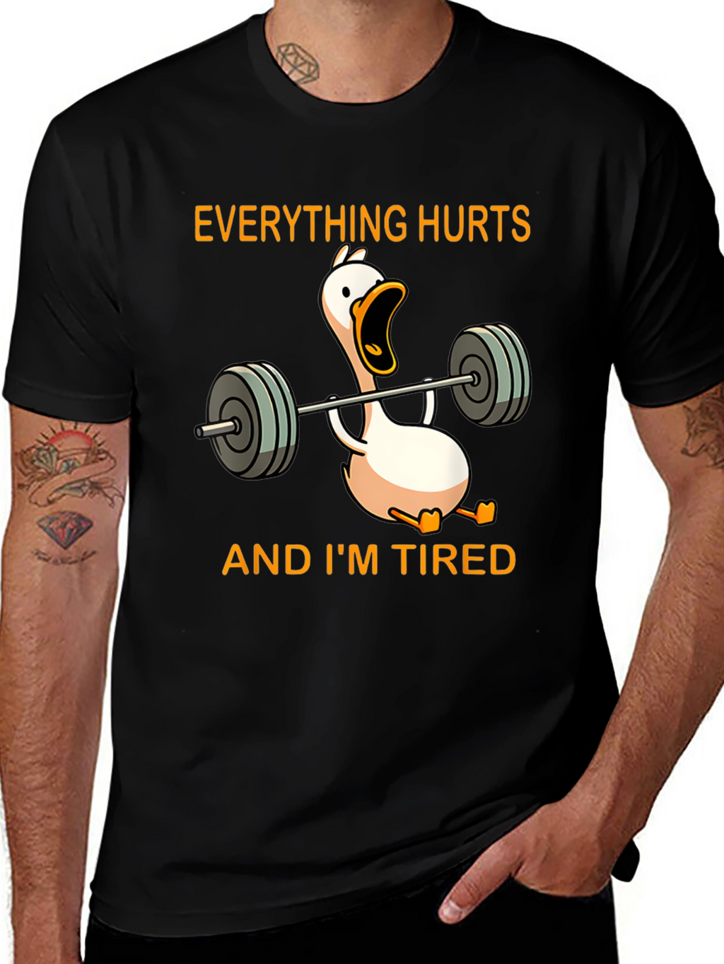 Everything Hurts Gym Duck T-Shirt