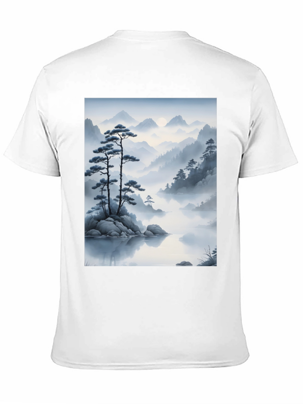 Zen Landscape Graphic Tee - Peaceful Mountain Design