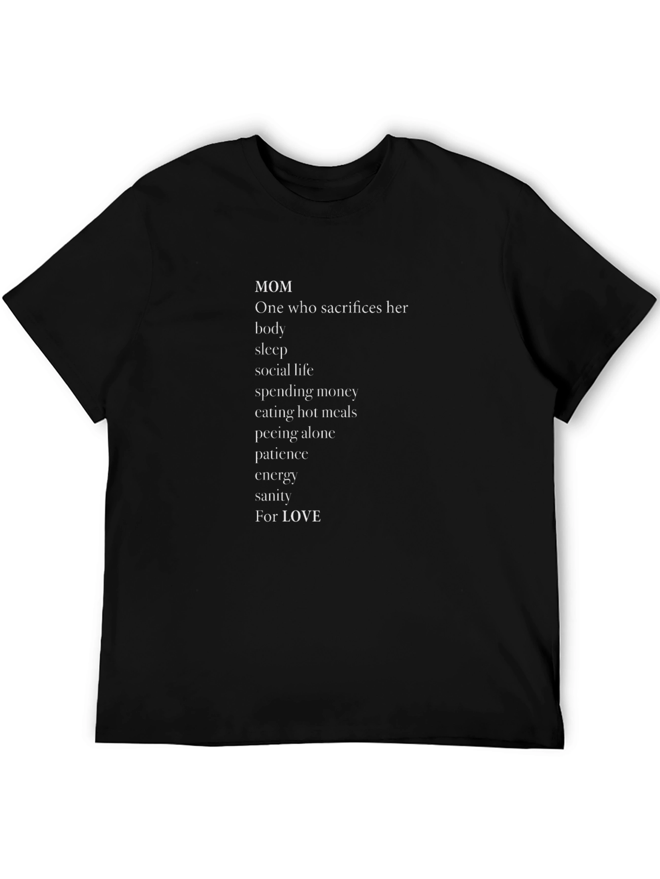 Mom Sacrifice Graphic T-Shirt - Black
