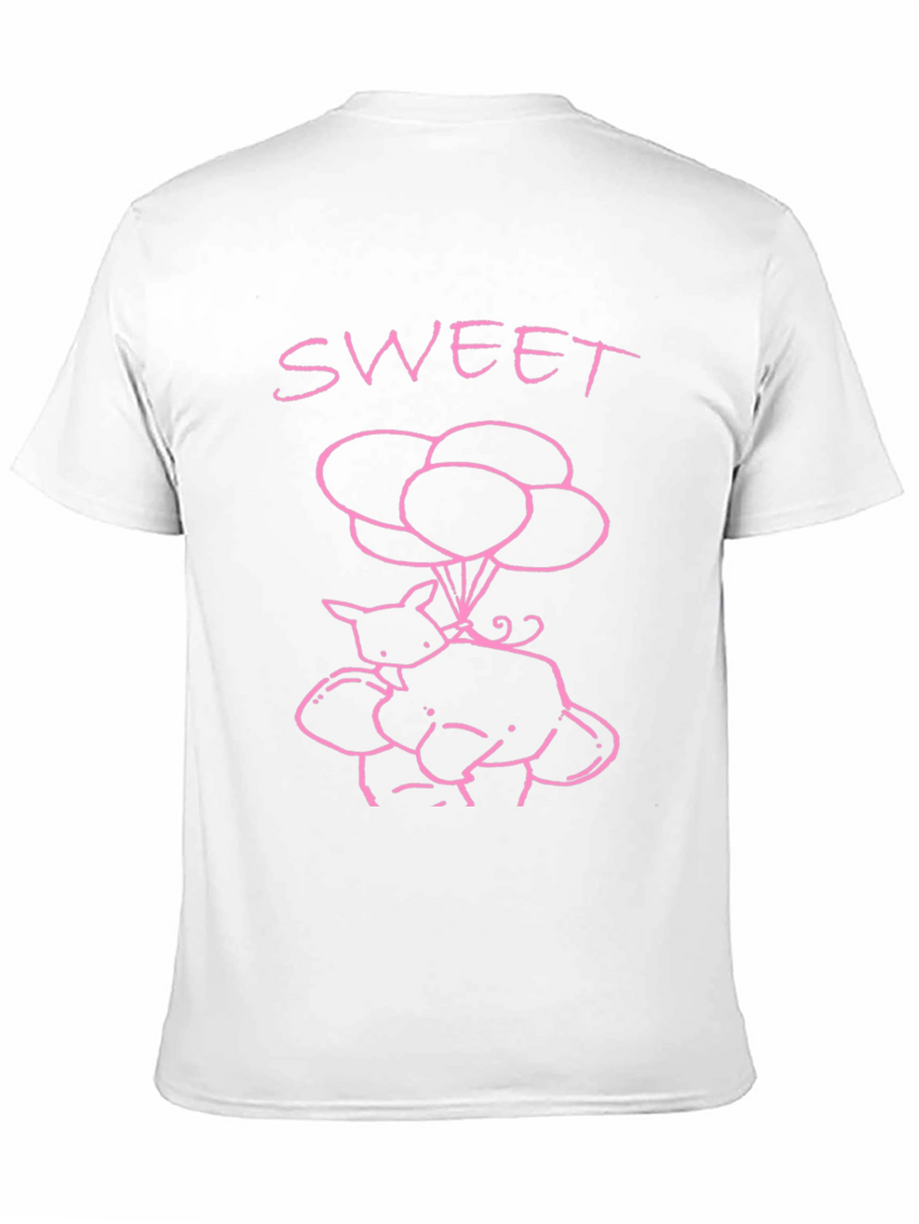Sweet Piggy Balloons Black T-Shirt