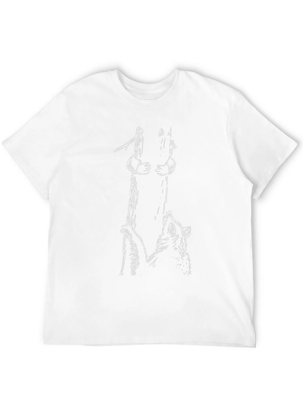 Raccoon Tree Climb Graphic Tee - Black Cotton Blend