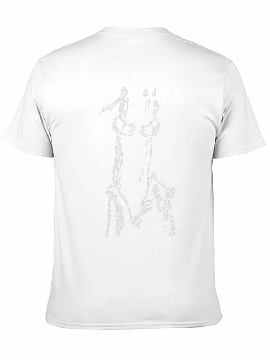Raccoon Tree Climb Graphic Tee - Black Cotton Blend