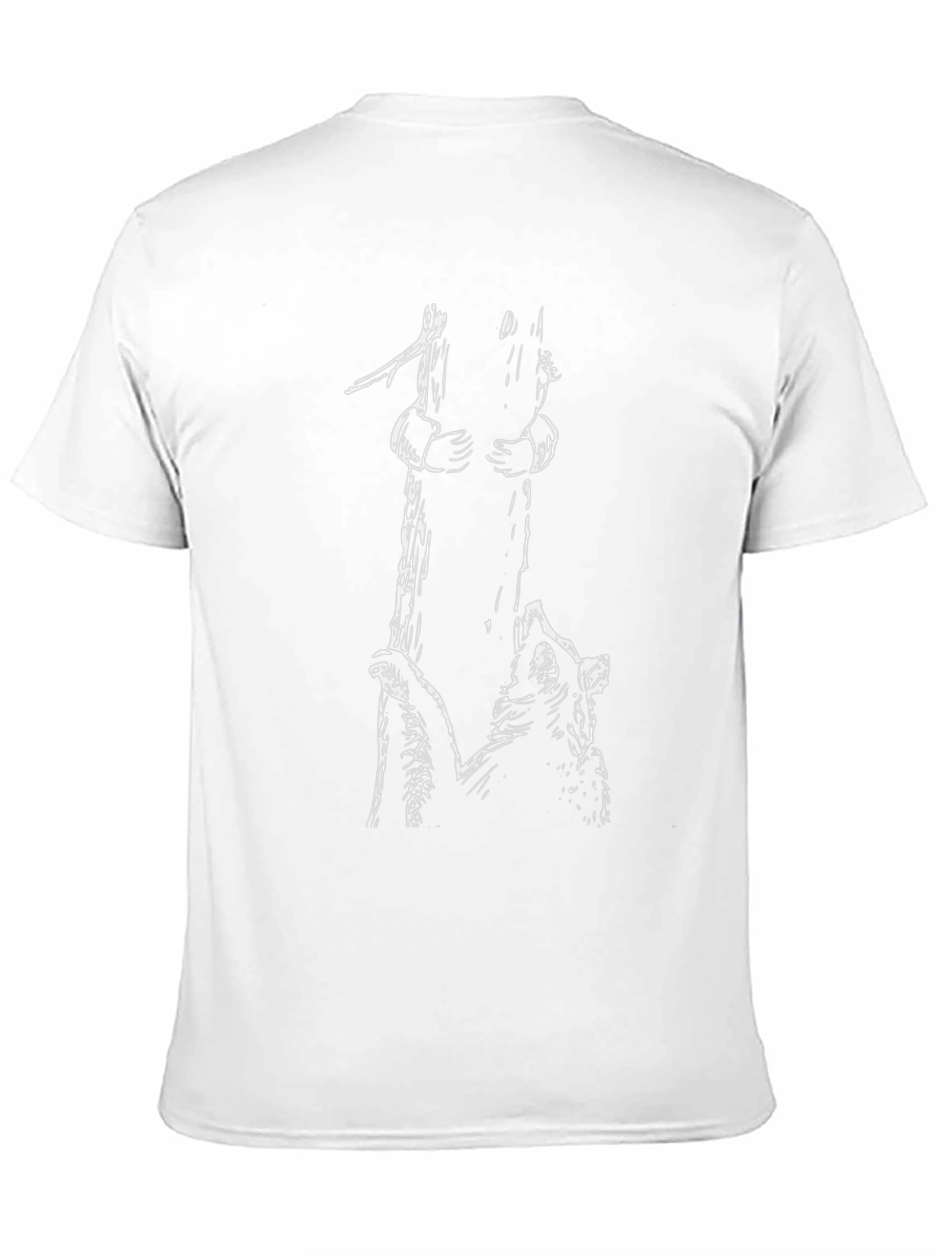 Raccoon Tree Climb Graphic Tee - Black Cotton Blend