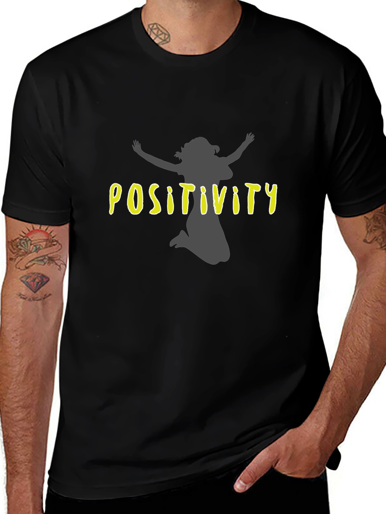Positivity Graphic Tee - Unisex Black T-Shirt