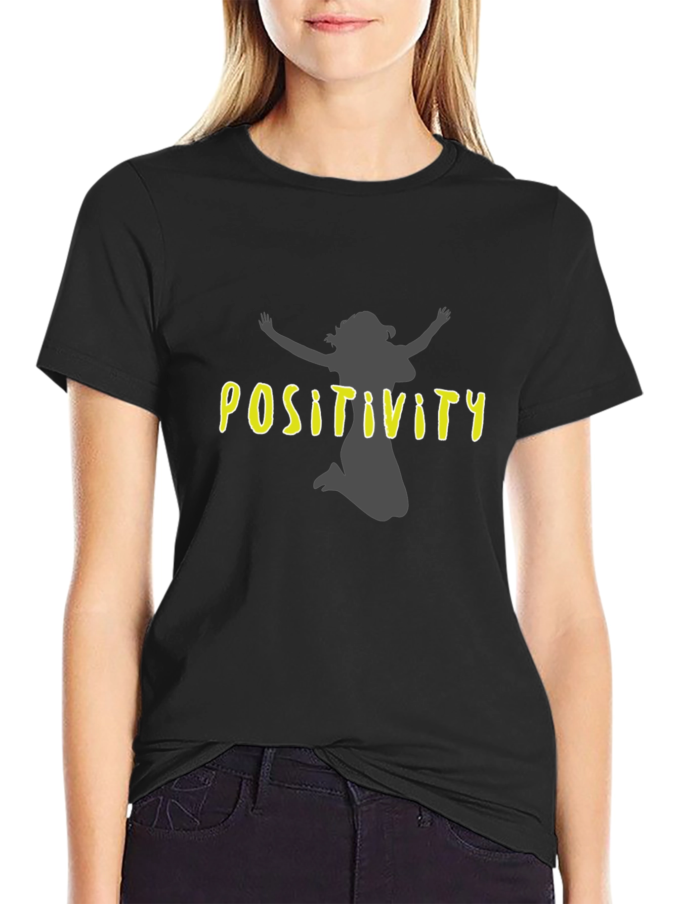 Positivity Graphic Tee - Unisex Black T-Shirt