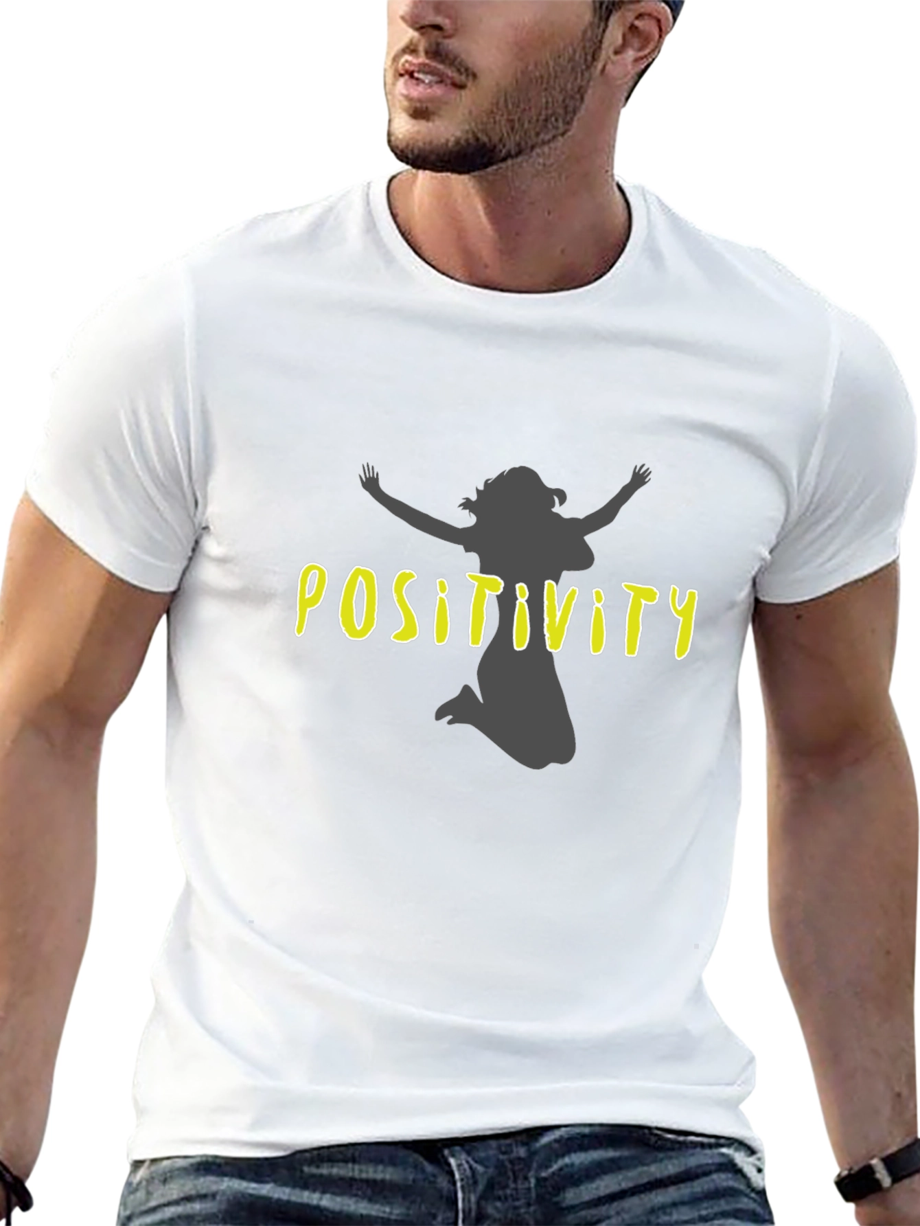 Positivity Graphic Tee - Unisex Black T-Shirt