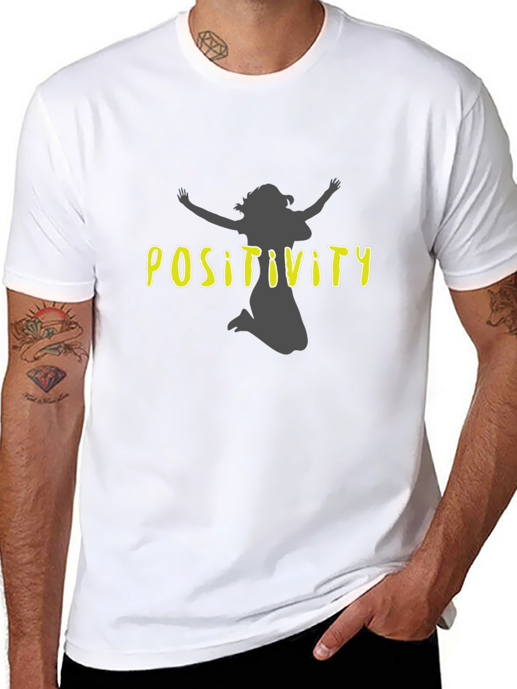 Positivity Graphic Tee - Unisex Black T-Shirt