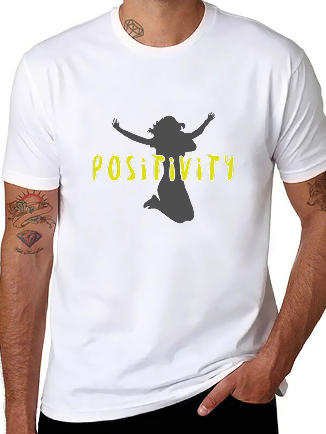 Positivity Graphic Tee - Unisex Black T-Shirt