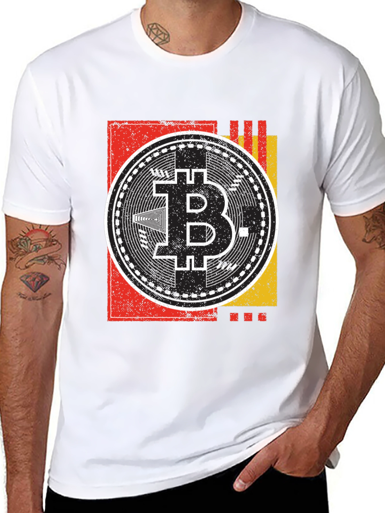 Bitcoin Crypto Currency Graphic Tee - Black