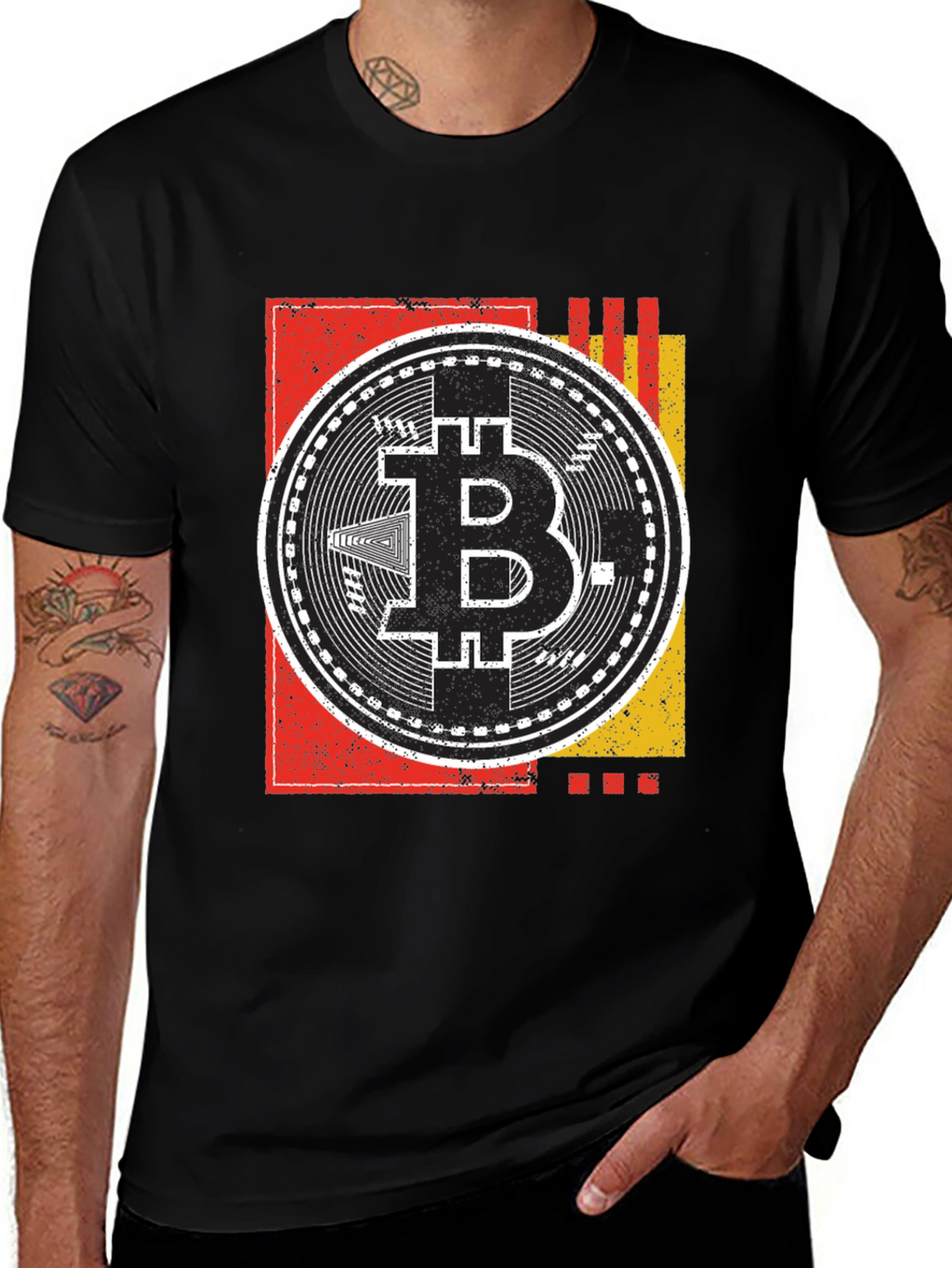 Bitcoin Crypto Currency Graphic Tee - Black