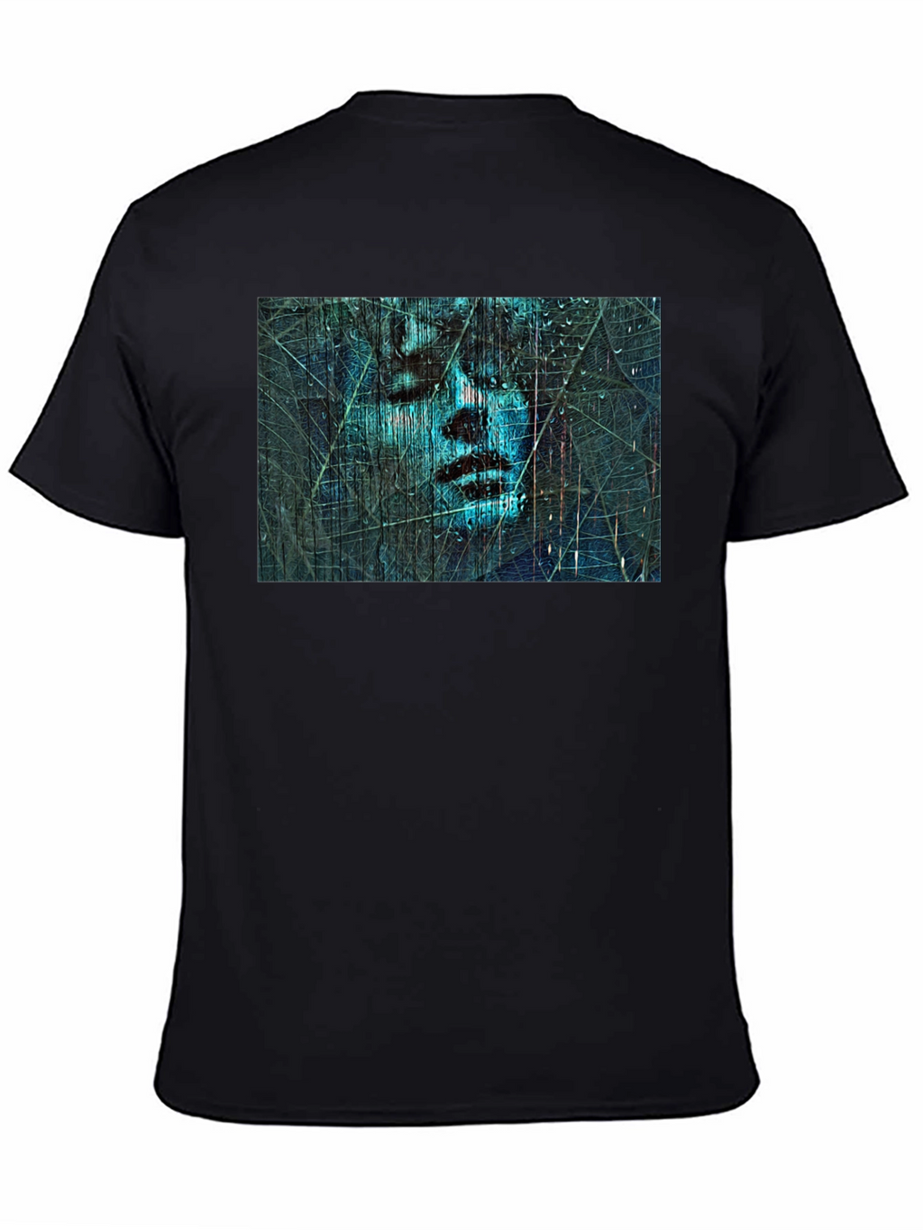 Abstract Face Graphic Black T-Shirt