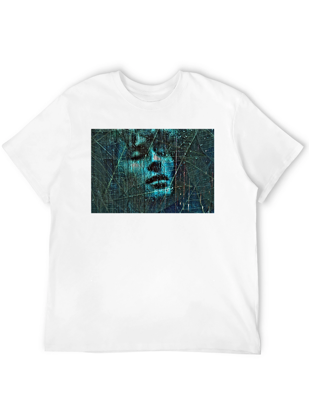 Abstract Face Graphic Black T-Shirt