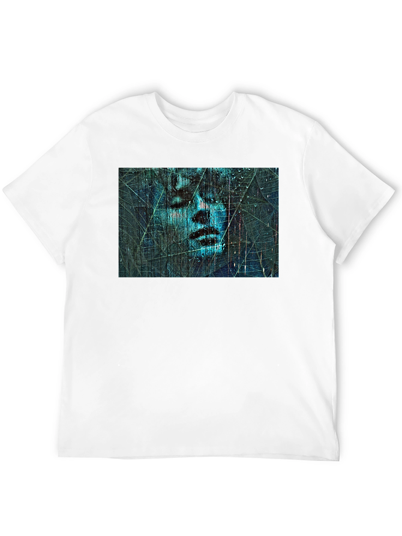 Abstract Face Graphic Black T-Shirt