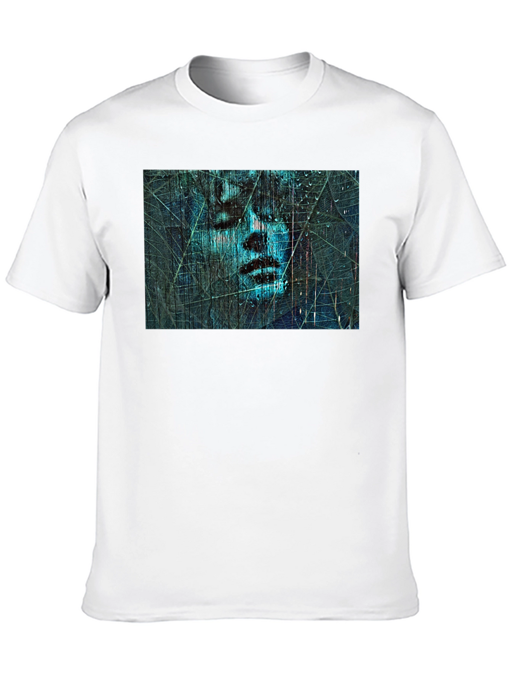 Abstract Face Graphic Black T-Shirt