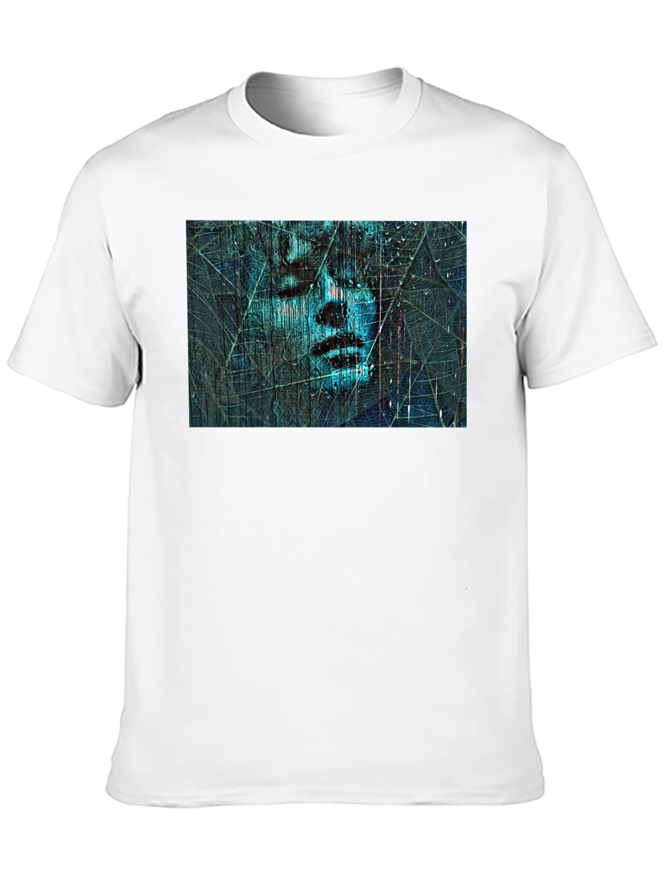 Abstract Face Graphic Black T-Shirt