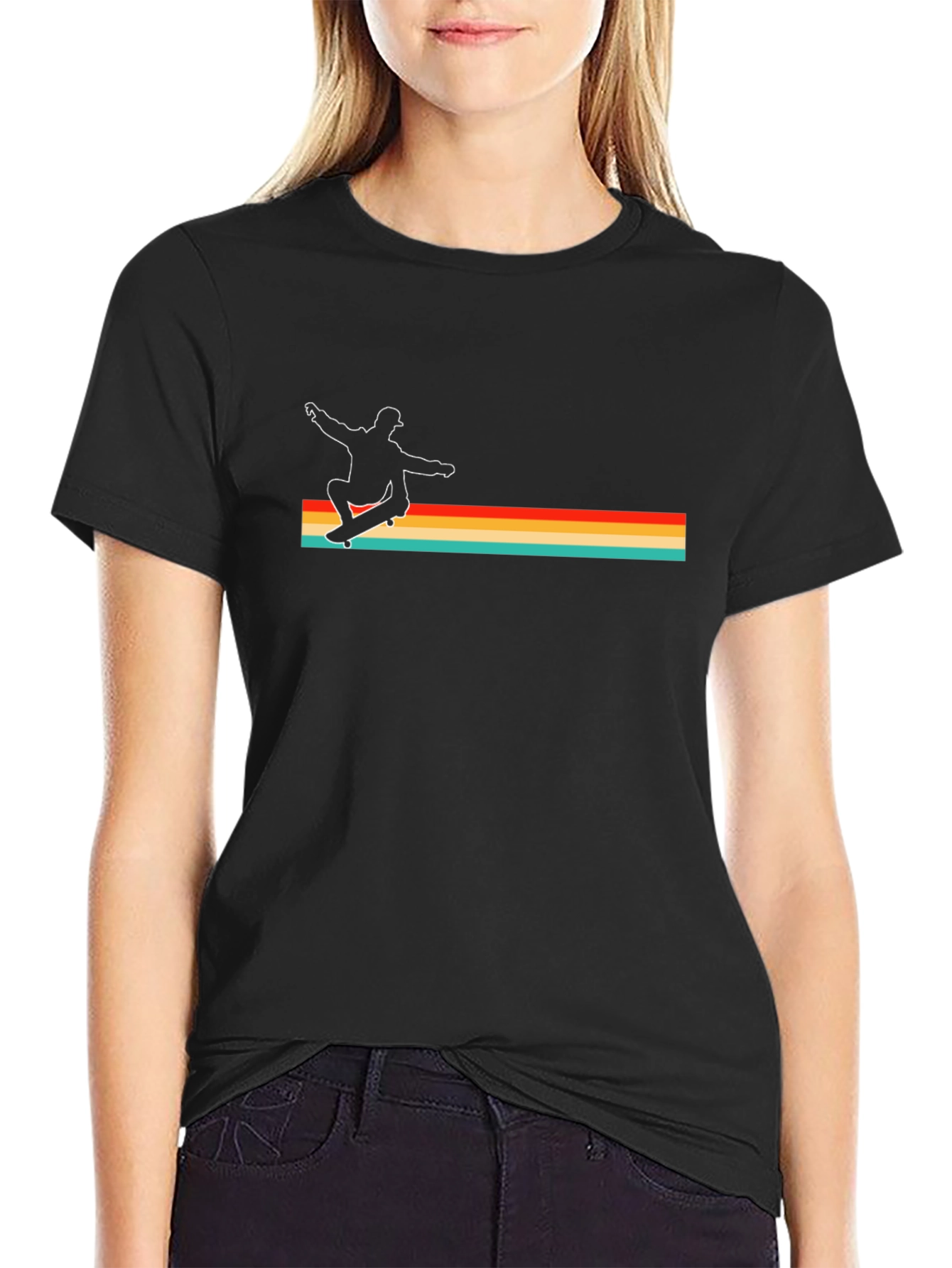 Retro Skateboarder Graphic Tee - Cool Style