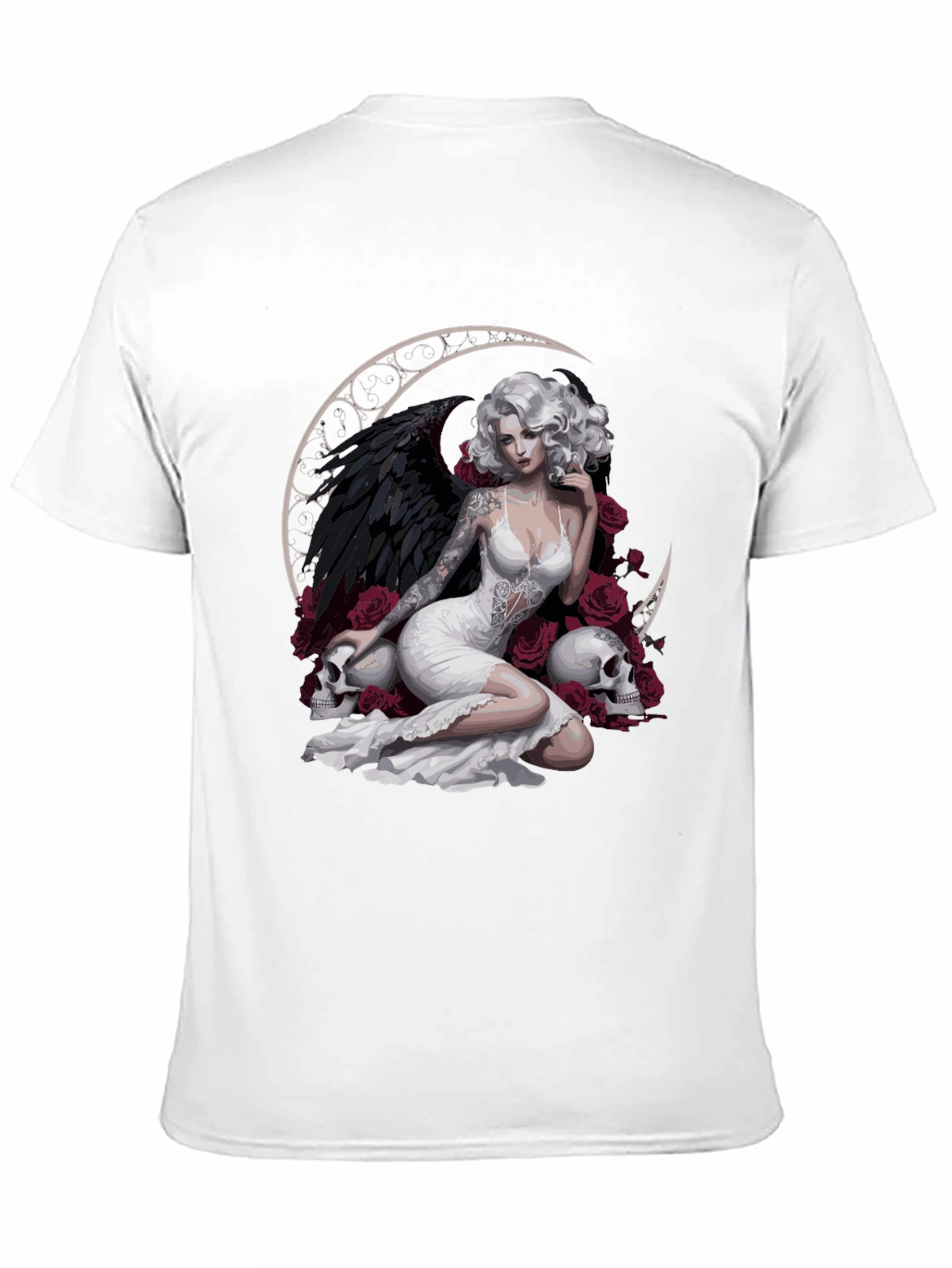 Gothic Angel Moon T-Shirt