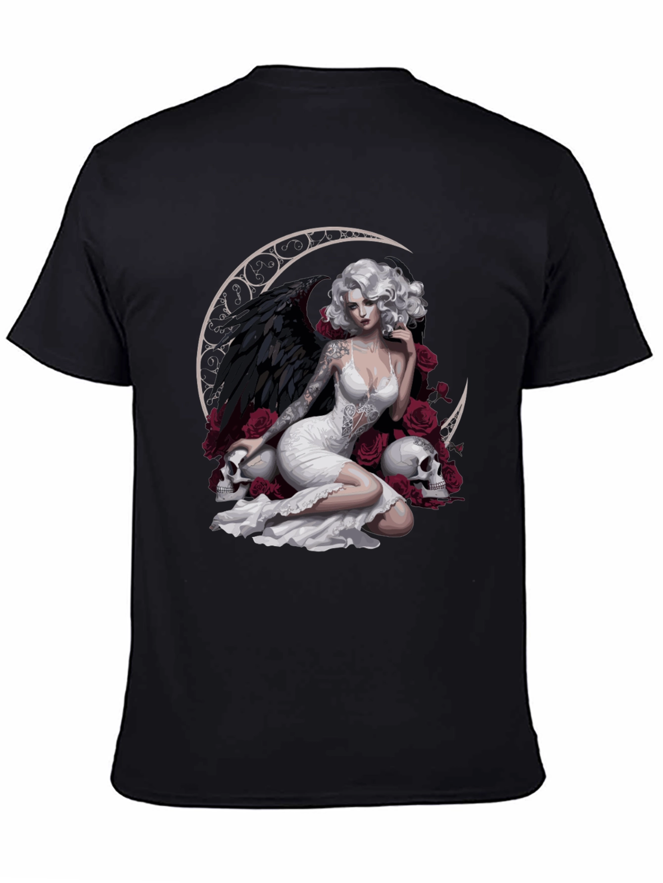 Gothic Angel Moon T-Shirt