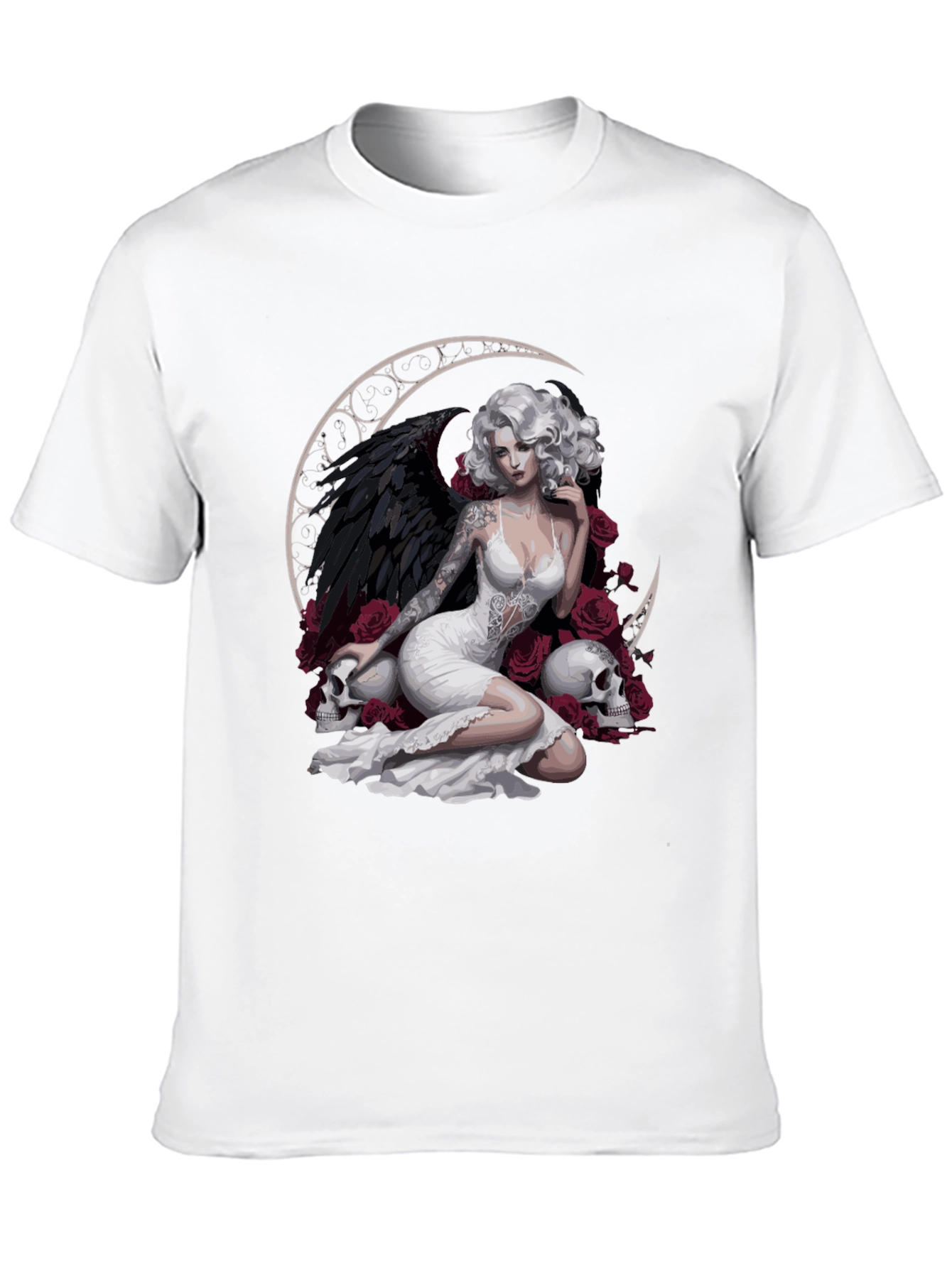 Gothic Angel Moon T-Shirt