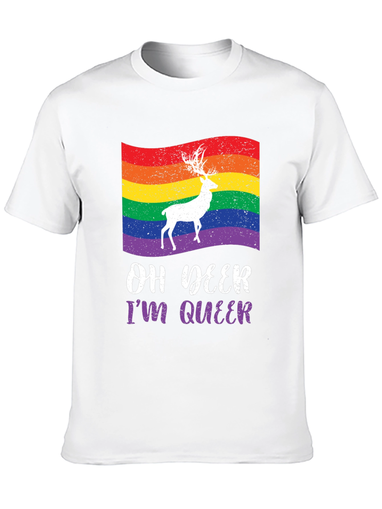 Oh Deer Im Queer Pride Graphic Tee