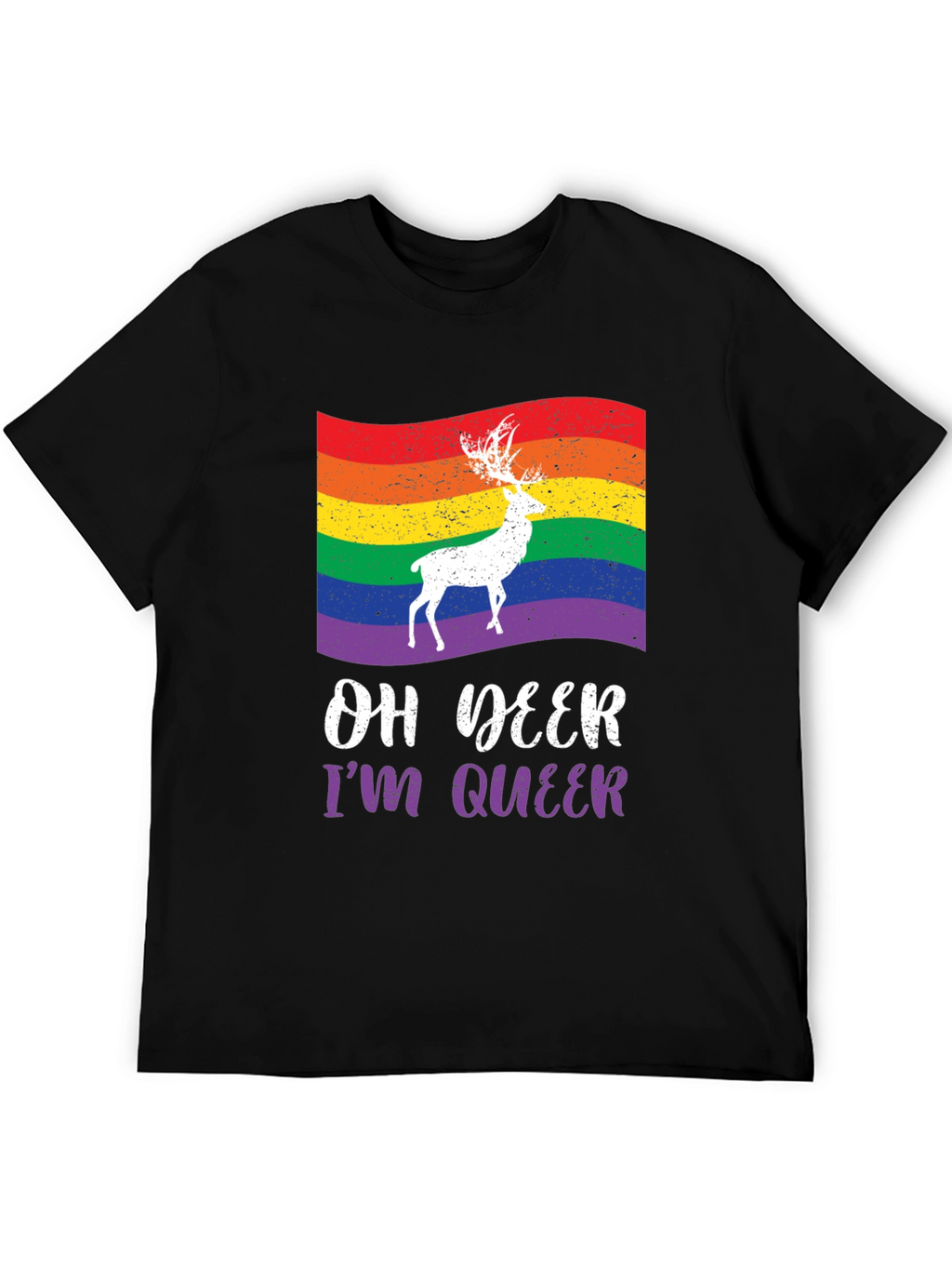Oh Deer Im Queer Pride Graphic Tee