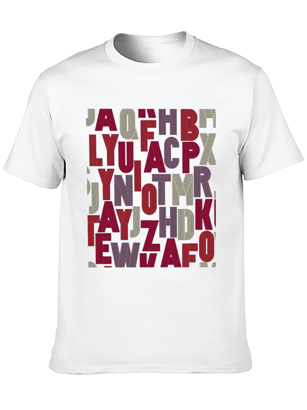 Alphabet Design Tee - Stylish Graphic Print Shirt