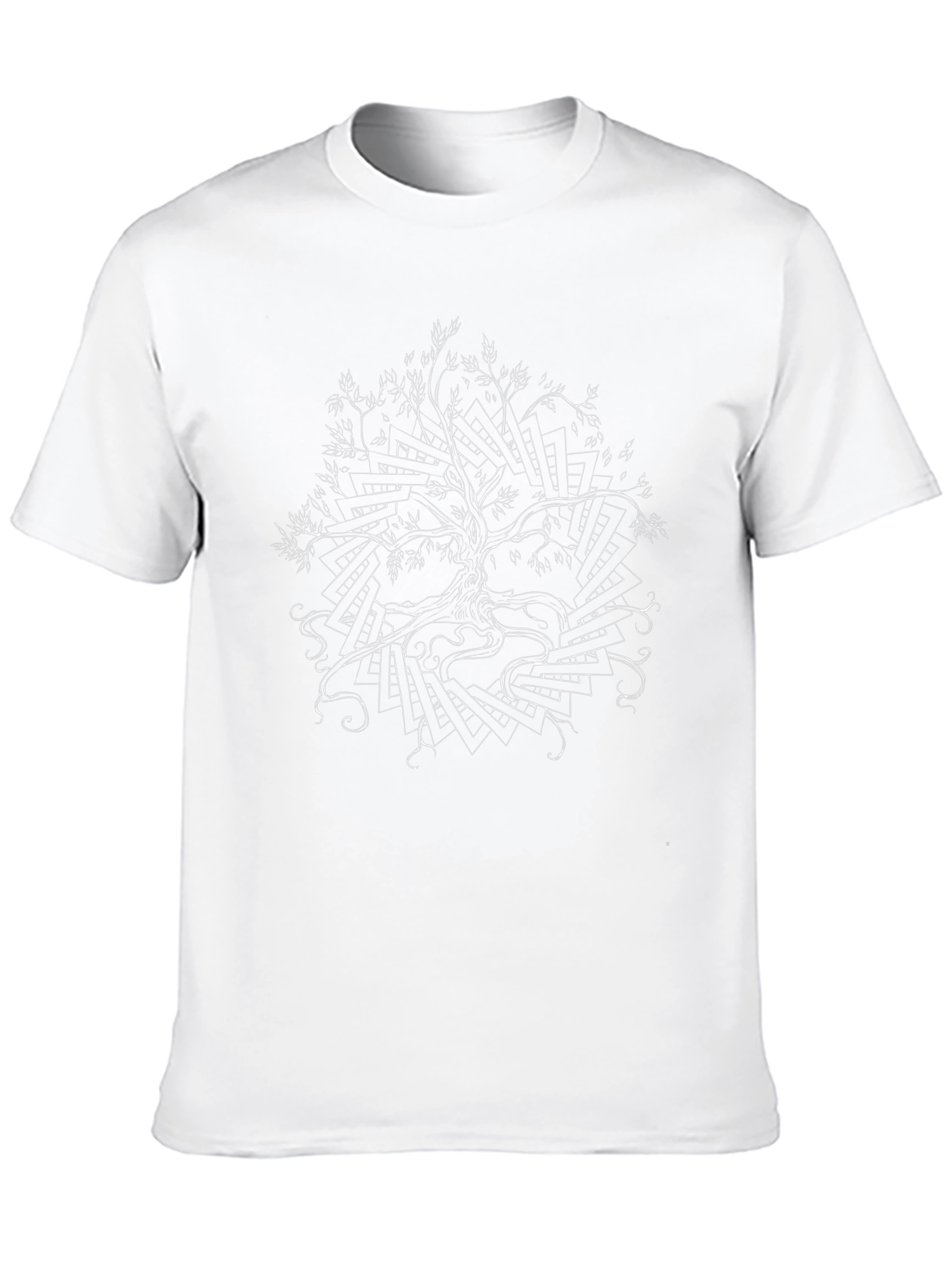 Abstract Tree Graphic Black Tee