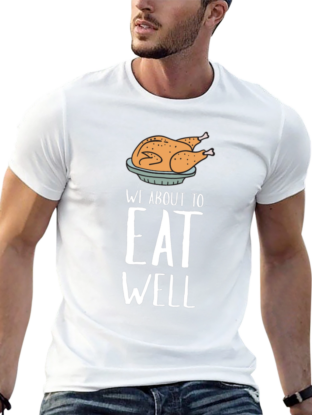 Eat Well Thanksgiving Turkey Graphic Tee