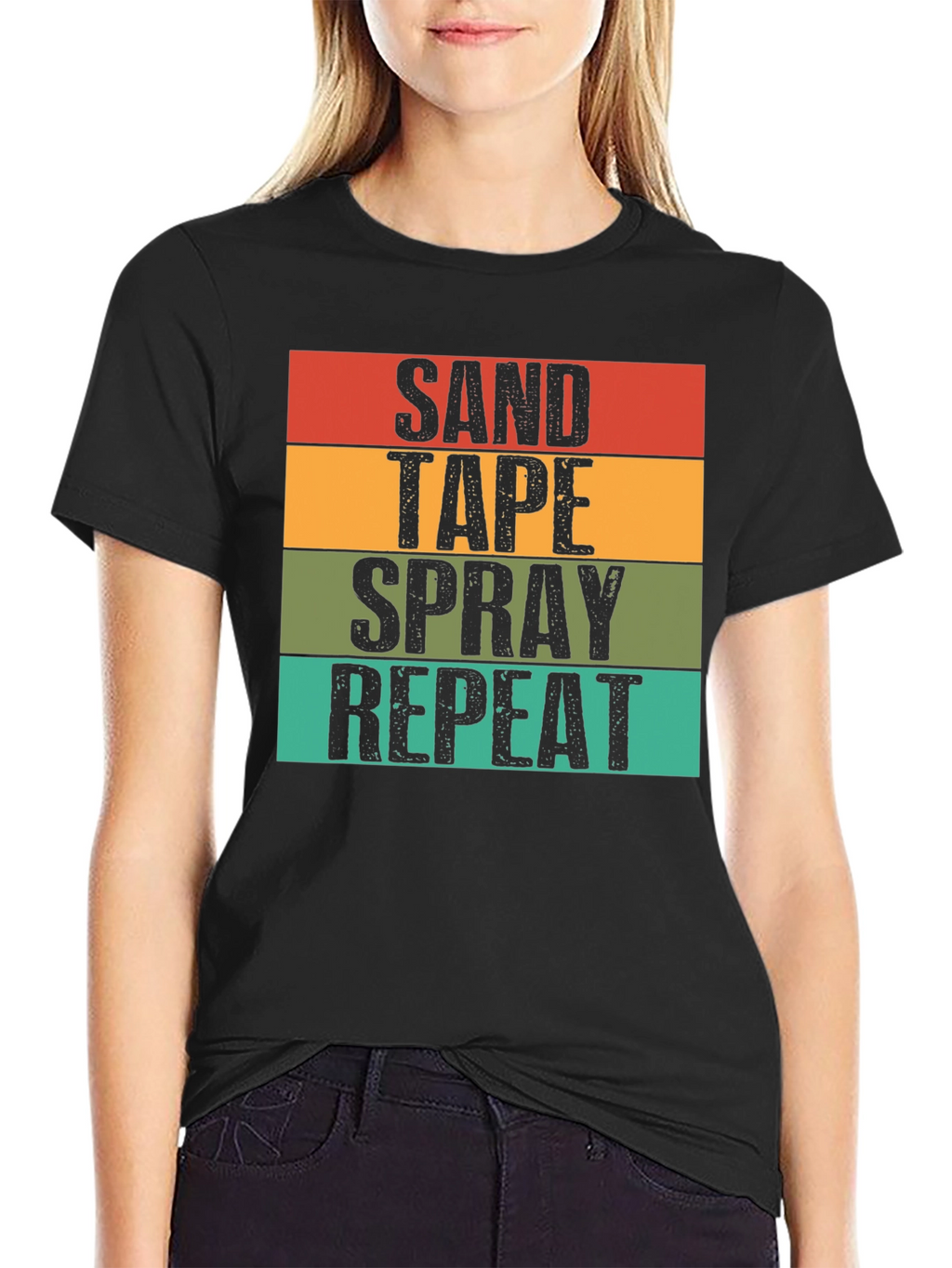 Sand Tape Spray Repeat Graphic Tee