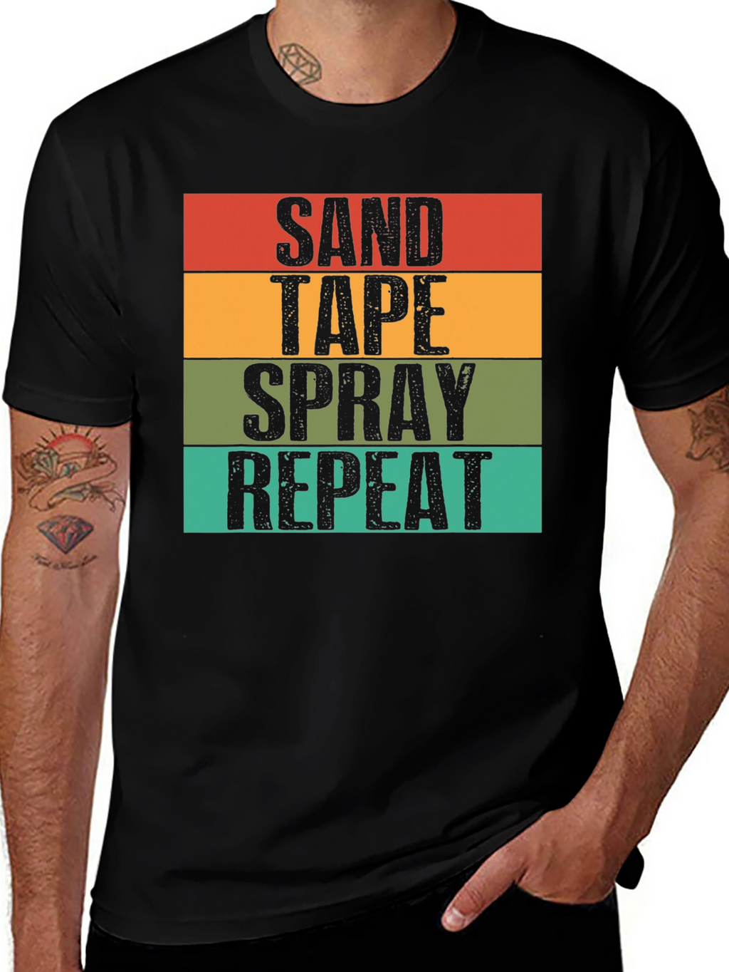 Sand Tape Spray Repeat Graphic Tee