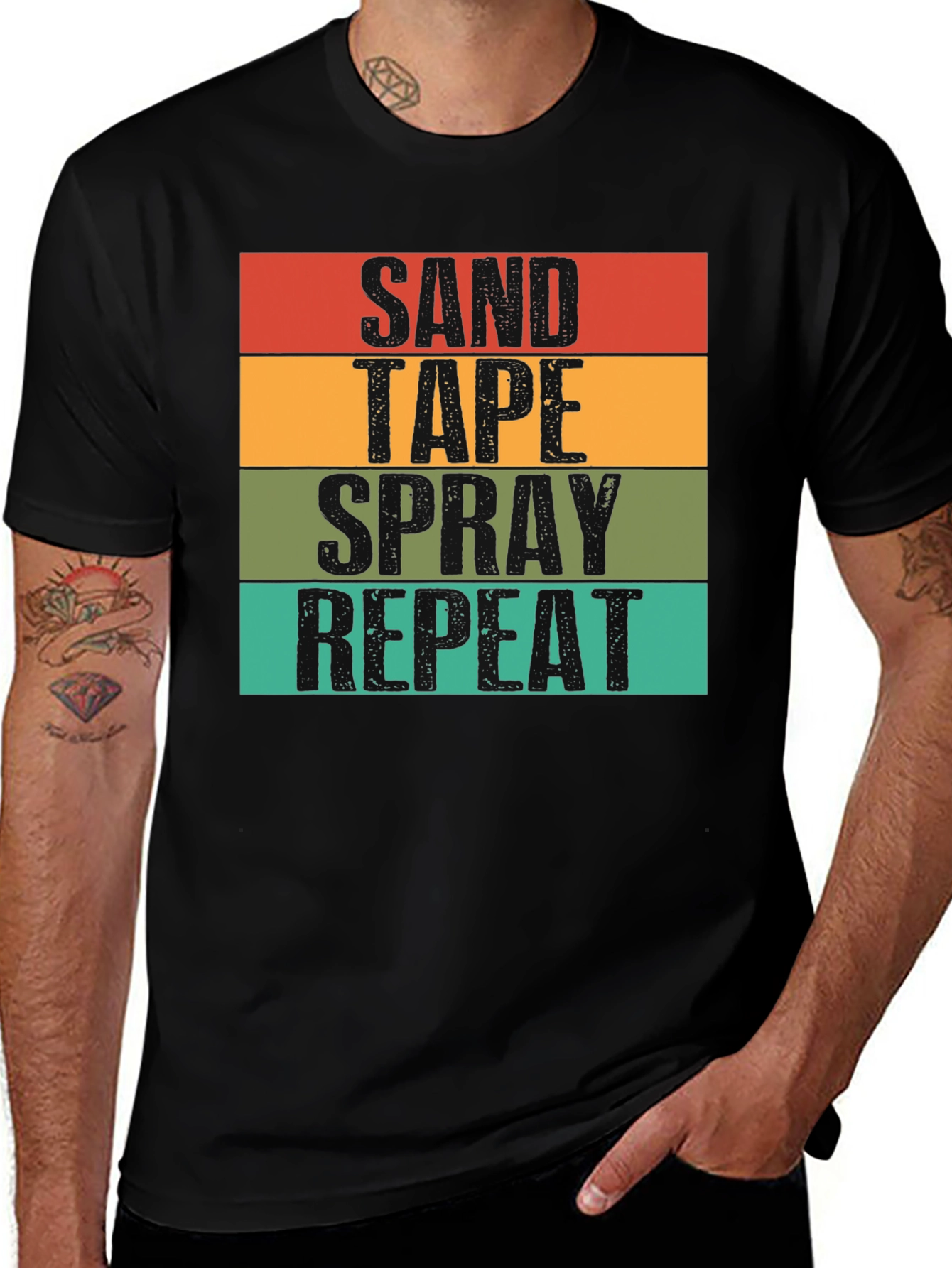 Sand Tape Spray Repeat Graphic Tee