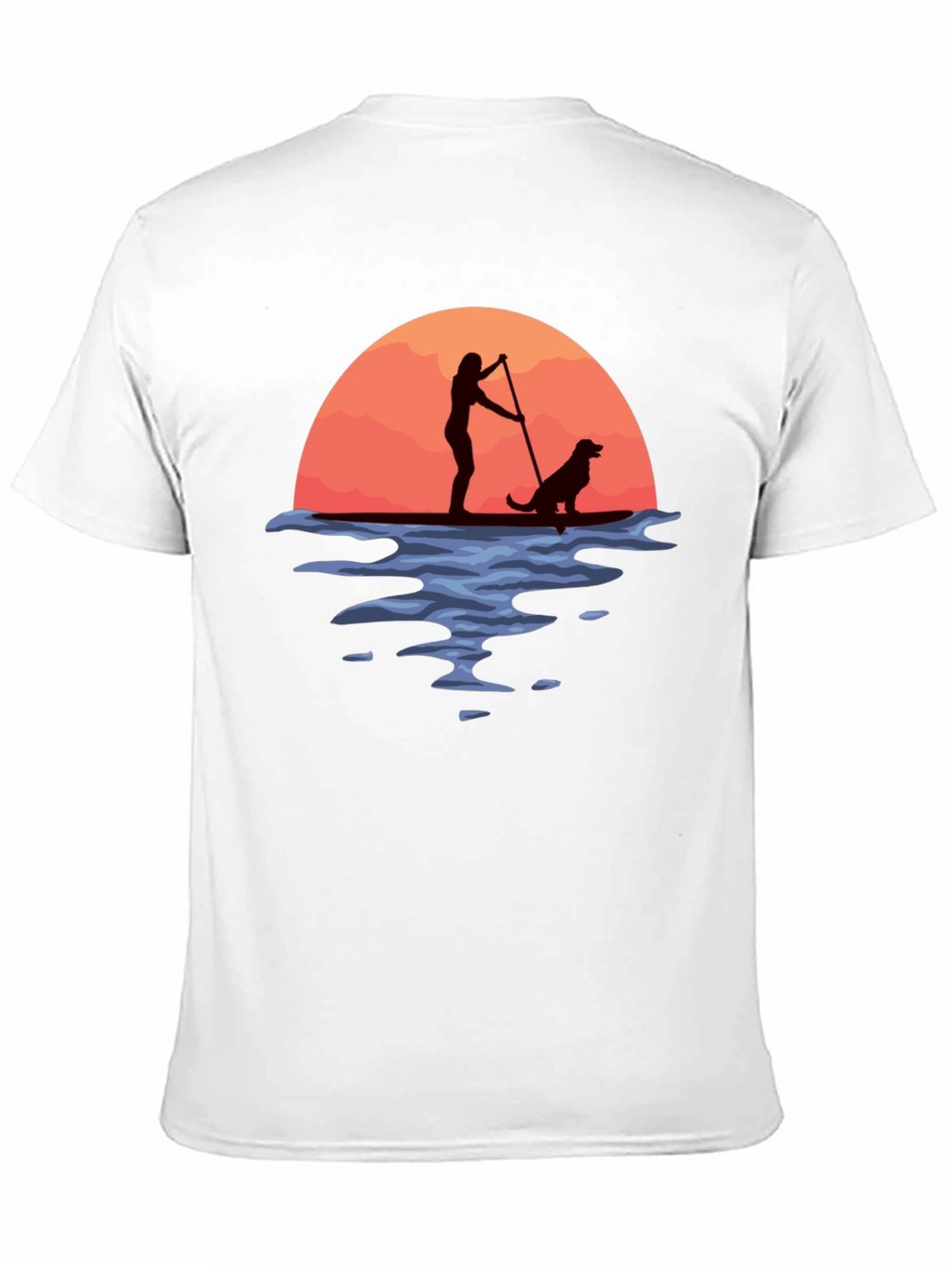 Paddle Boarding Dog Graphic T-Shirt