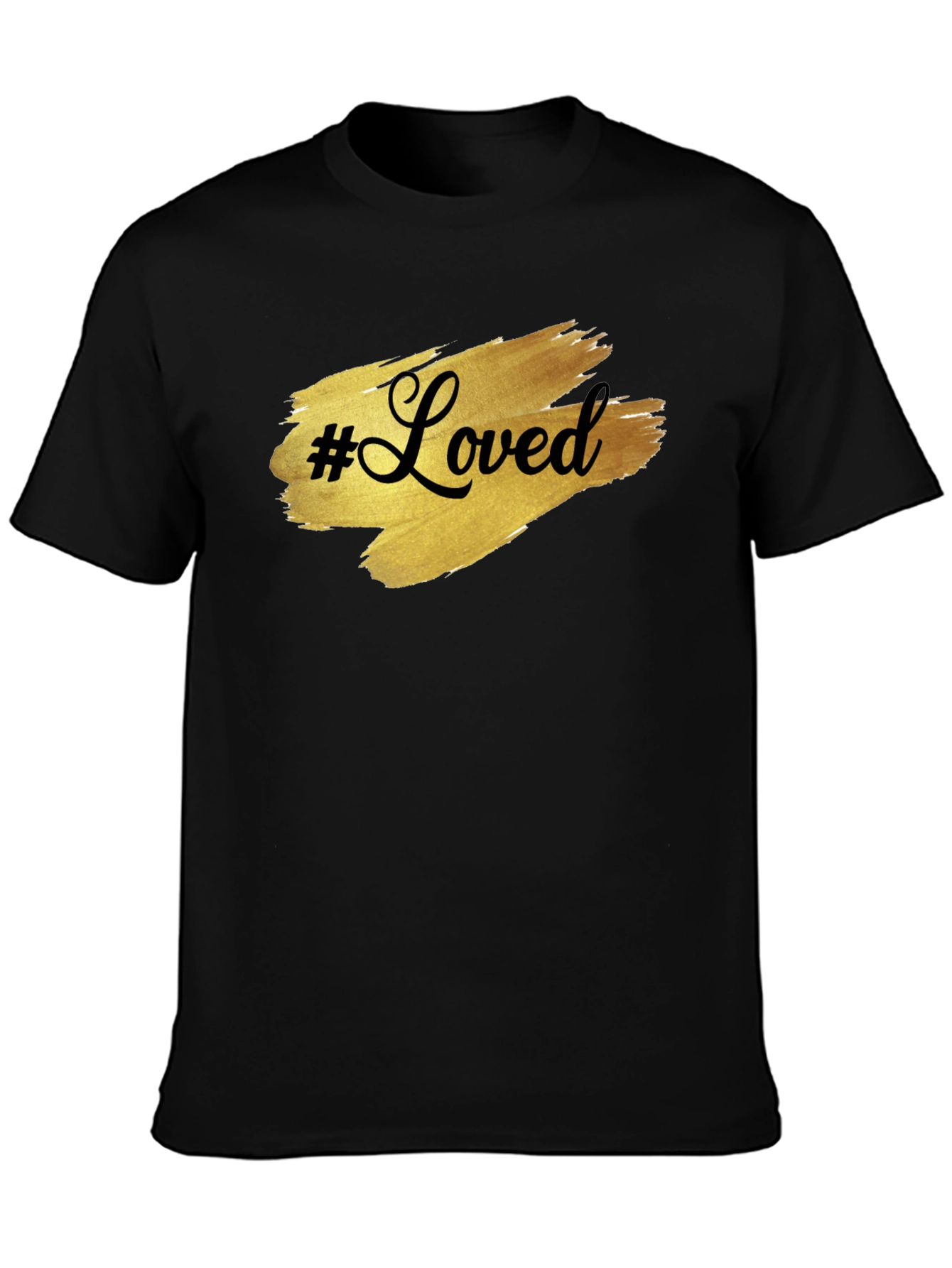 #Loved Graphic Tee - Stylish Black Cotton T-Shirt