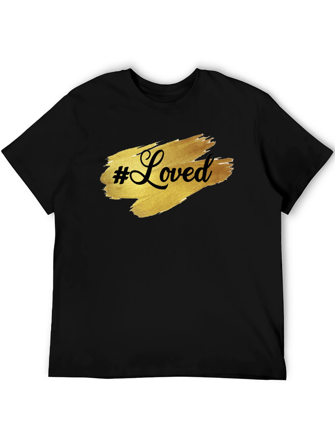 #Loved Graphic Tee - Stylish Black Cotton T-Shirt