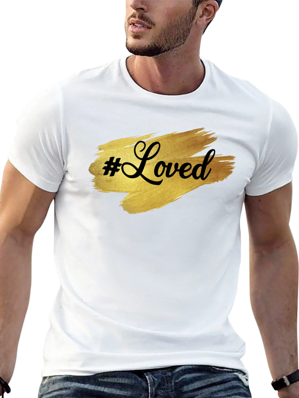 #Loved Graphic Tee - Stylish Black Cotton T-Shirt