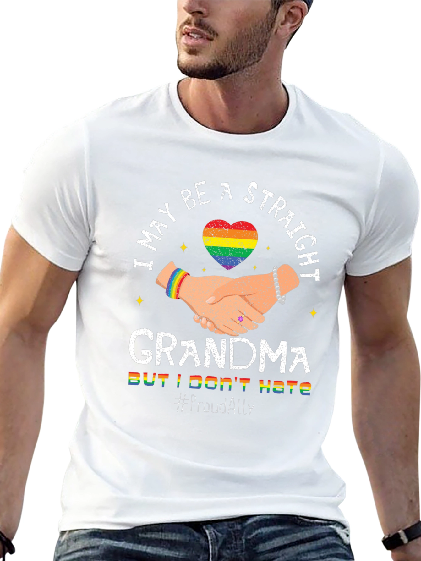Proud Ally Straight Grandma T-Shirt