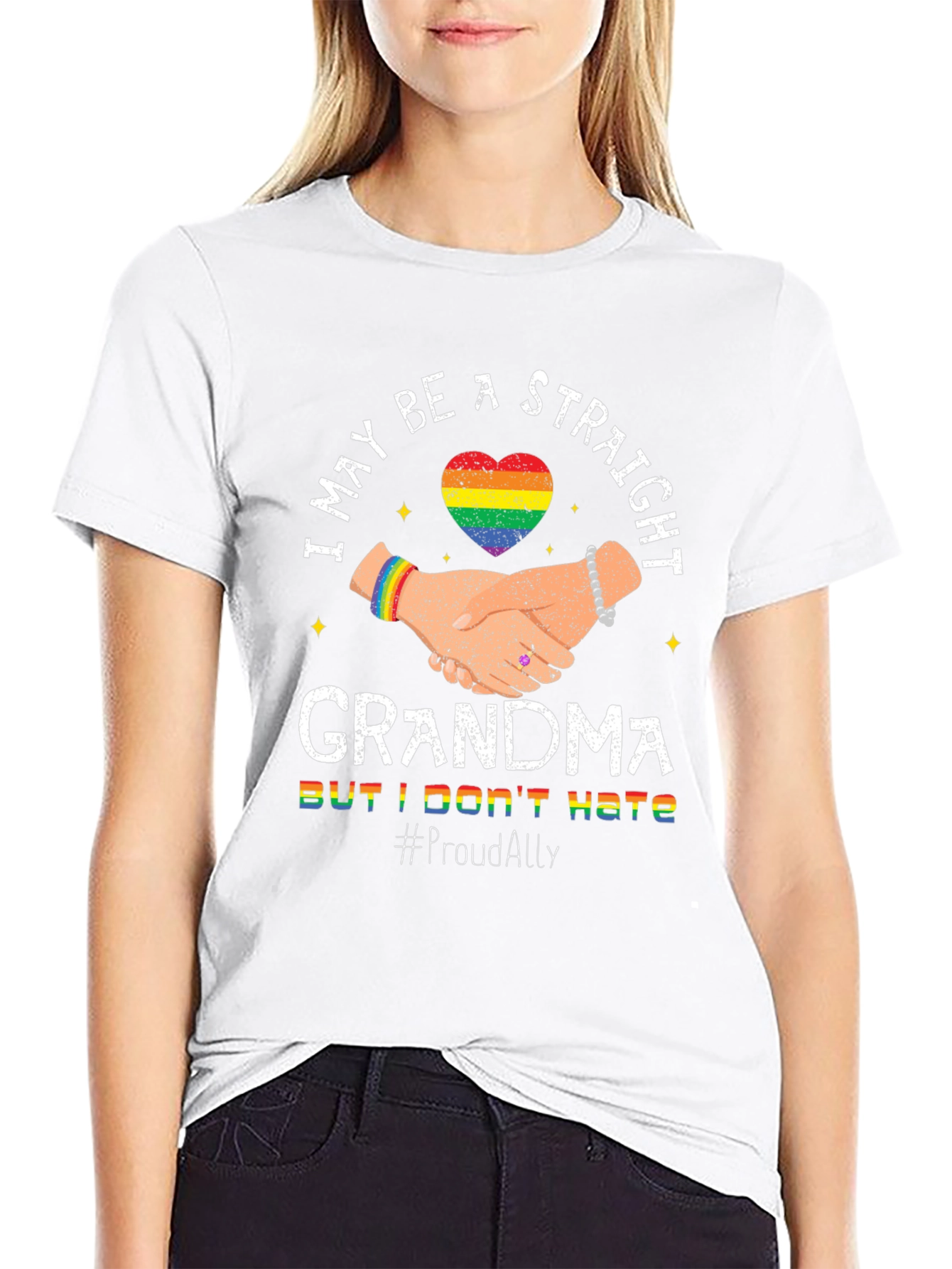 Proud Ally Straight Grandma T-Shirt
