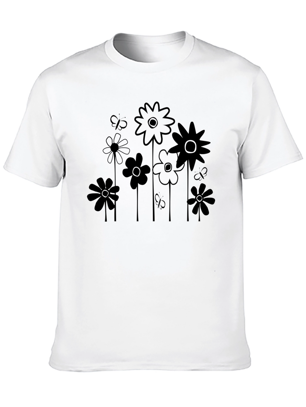 Black Floral Graphic Tee