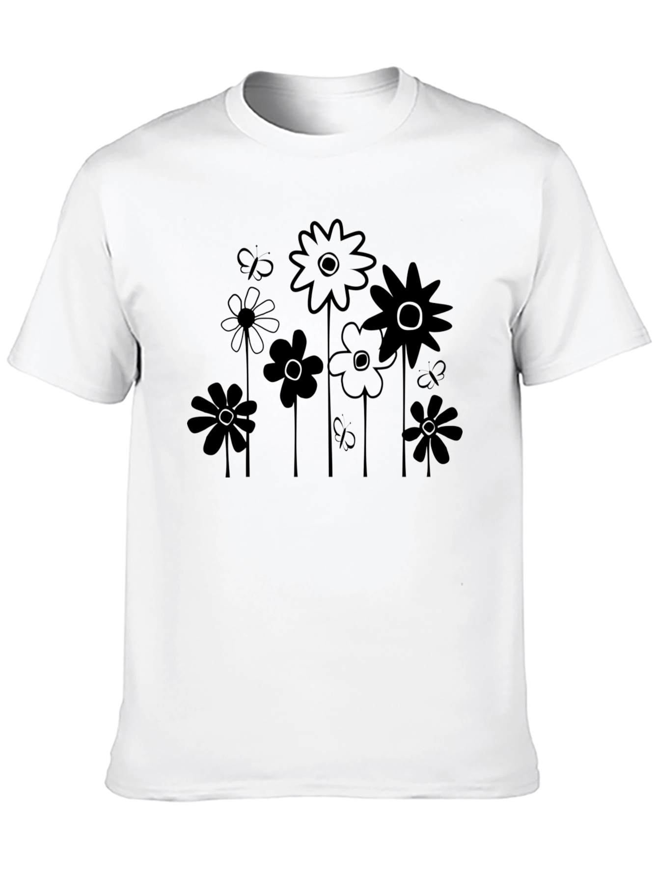 Black Floral Graphic Tee