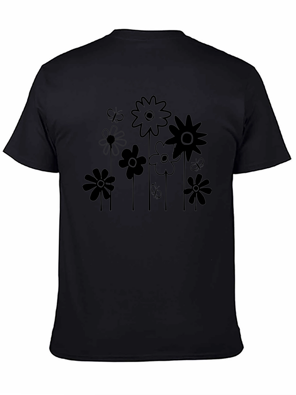 Black Floral Graphic Tee