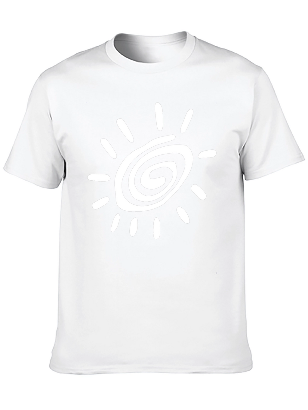 Abstract Sun Graphic Black T-Shirt